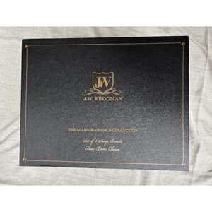 J.W. KROGMAN Allingham Gold Collection Soup Bowl 6 pc Set COA + Box NEW